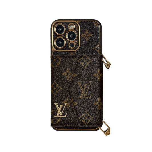 Premium iPhone Case with Wallet and Strap