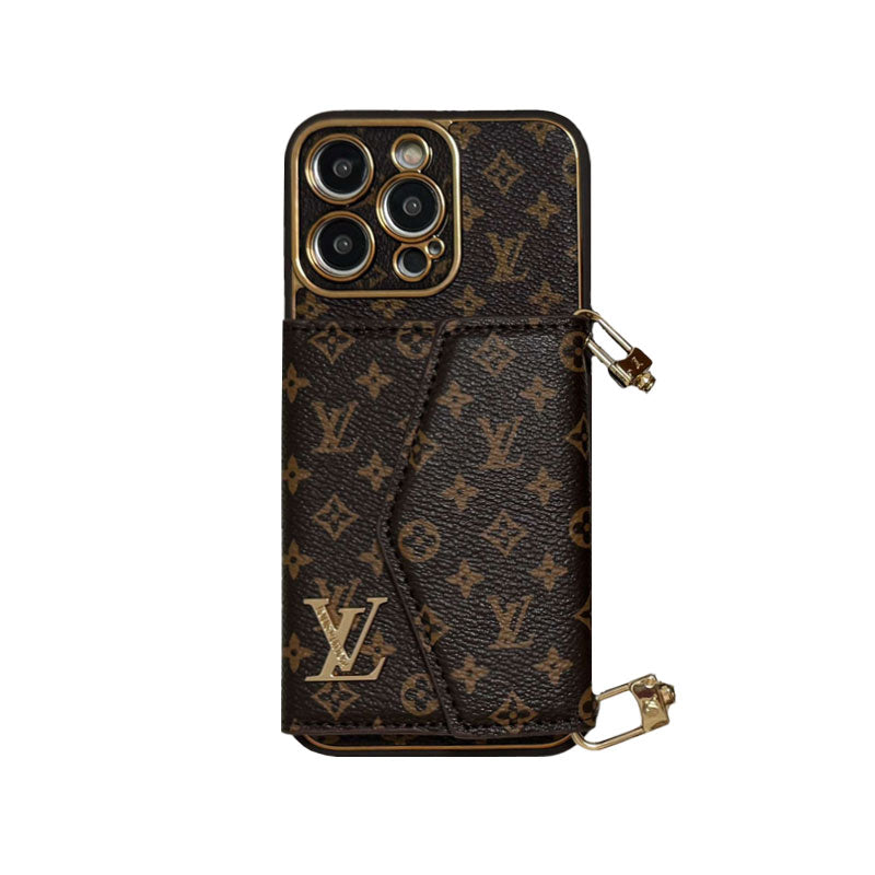 Premium iPhone Case with Wallet and Strap
