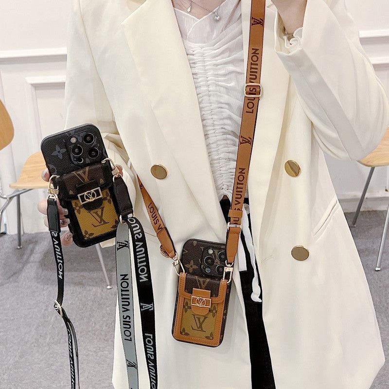 Lou Card Holder Crossbody iPhone Case 035