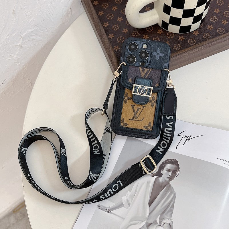 Lou Card Holder Crossbody iPhone Case 035