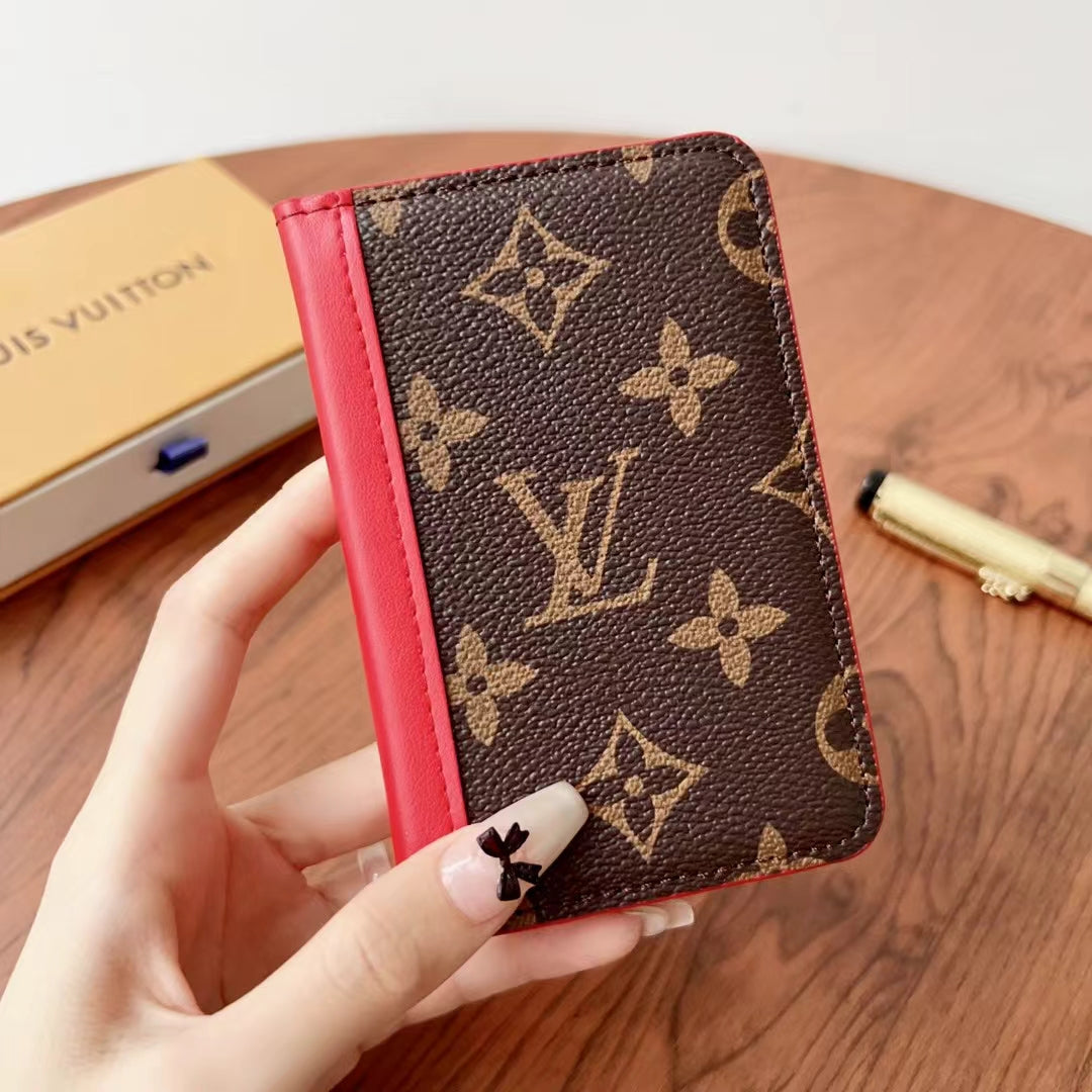 Elegant Checkered & Monogram Wallets