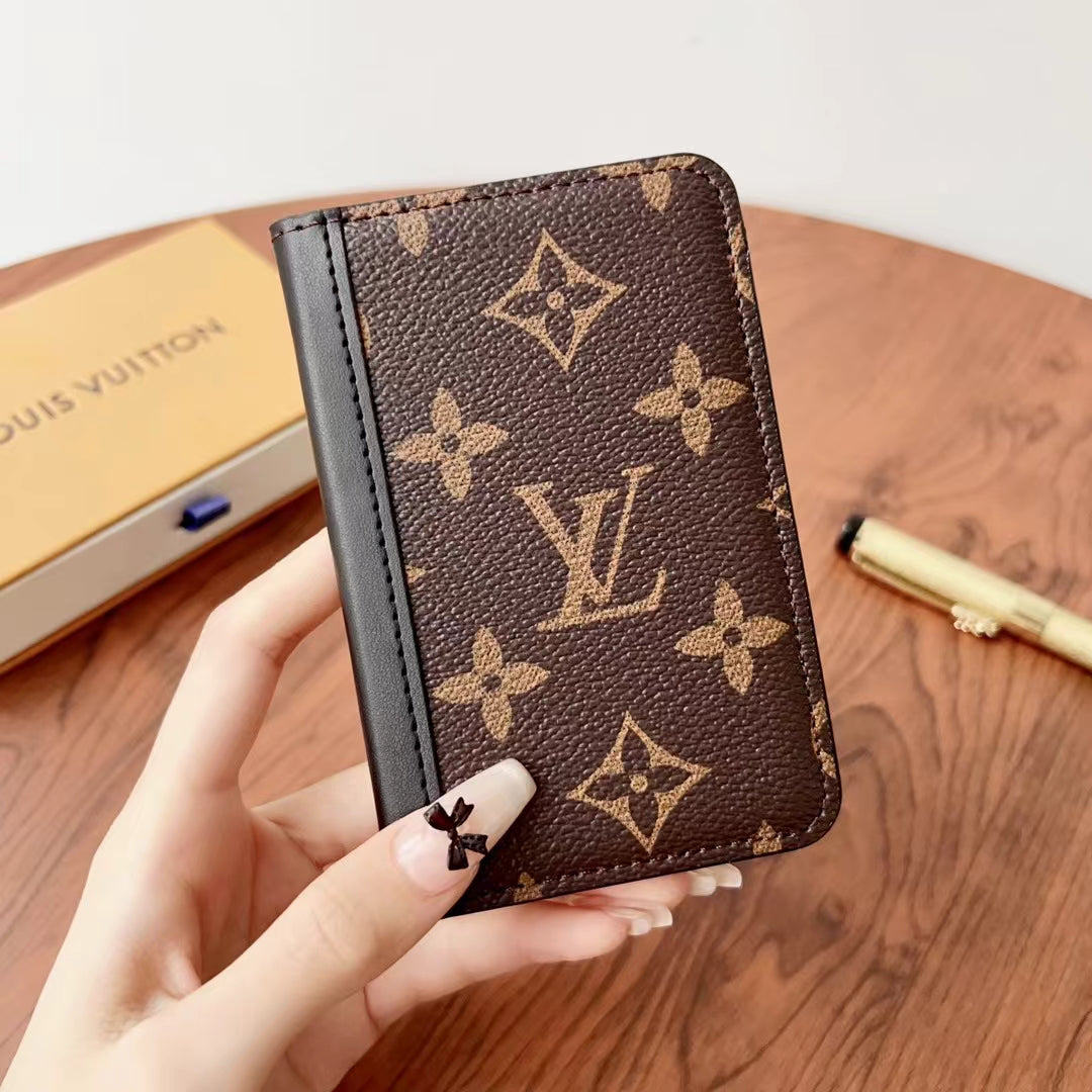 Elegant Checkered & Monogram Wallets