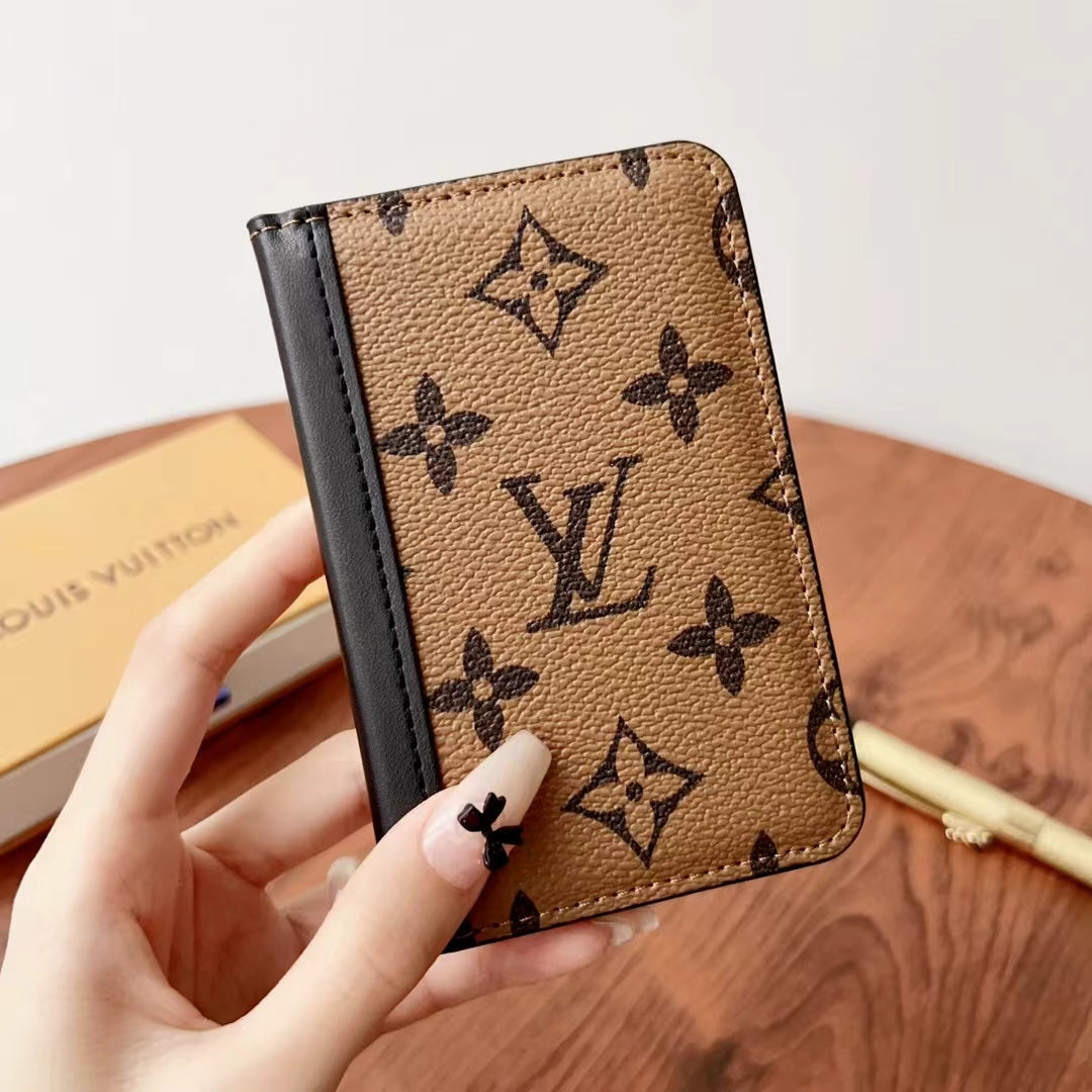 Elegant Checkered & Monogram Wallets