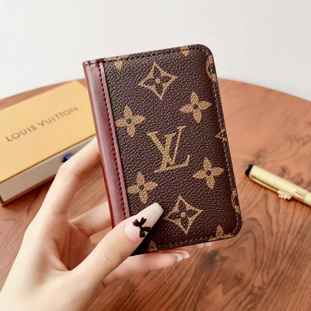 Elegant Checkered & Monogram Wallets