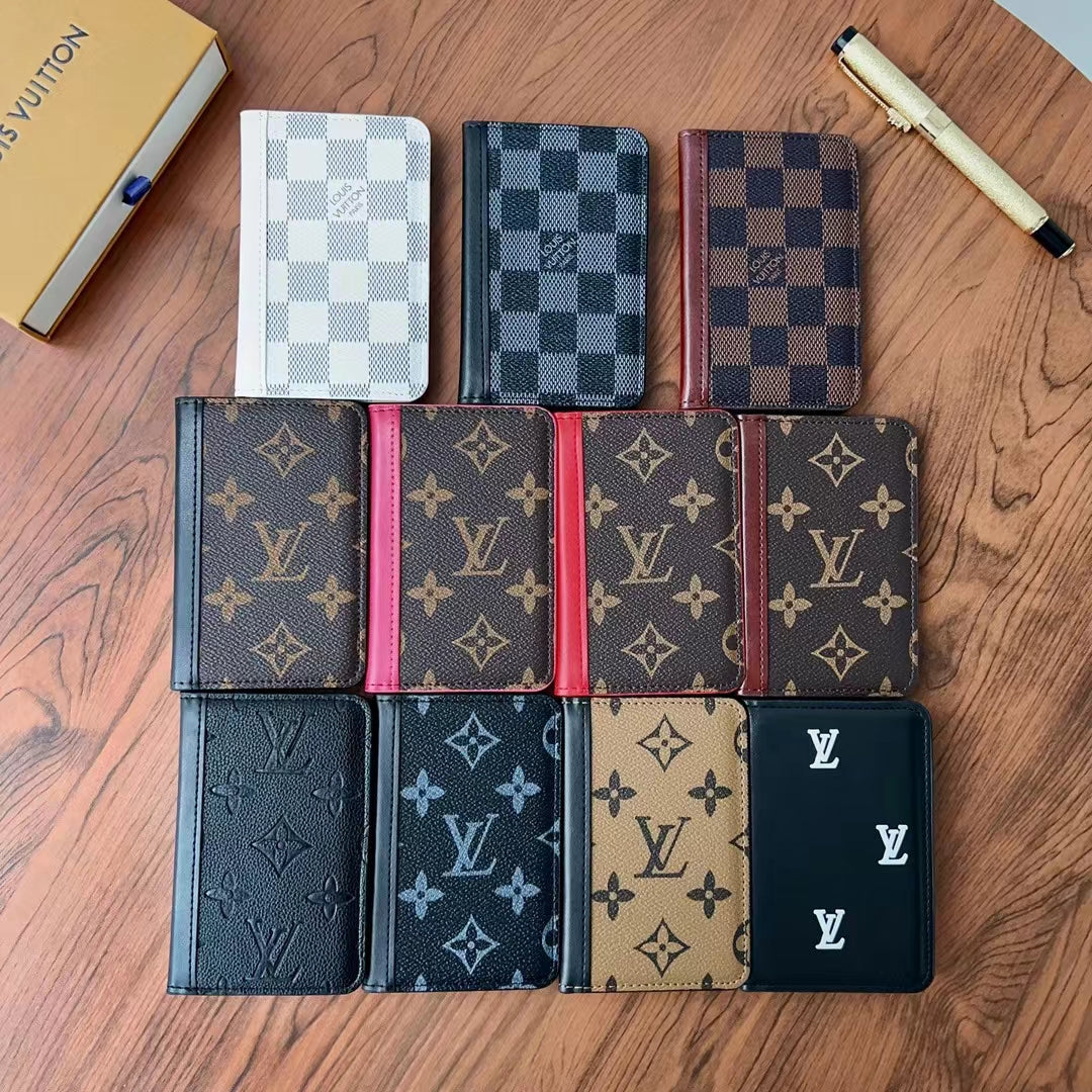 Elegant Checkered & Monogram Wallets