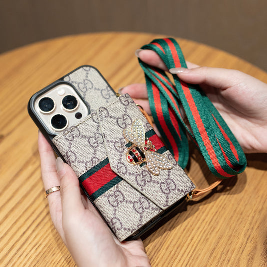 Advanced Crossbody iPhone Case with Card Holder & Shoulder Strap  01