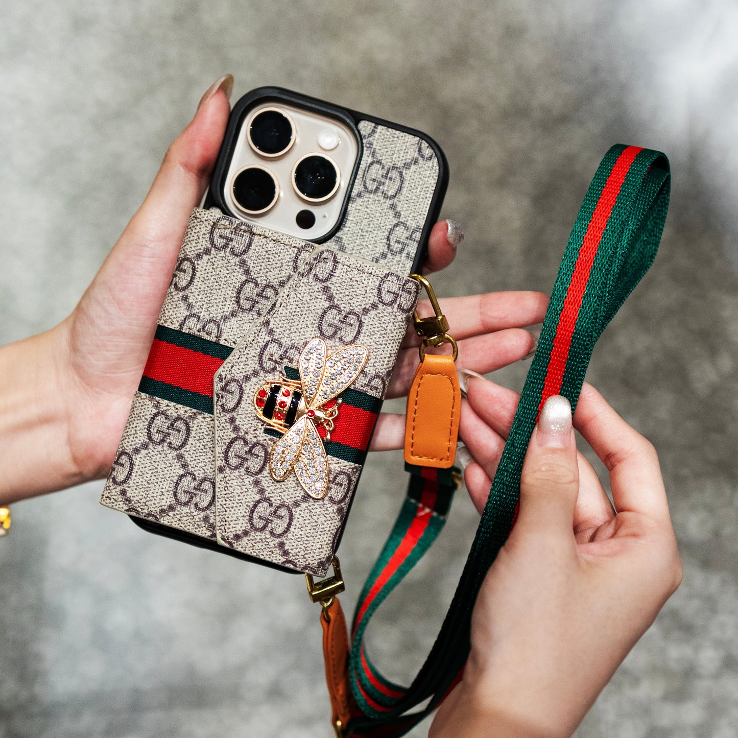 Advanced Crossbody iPhone Case with Card Holder & Shoulder Strap  01