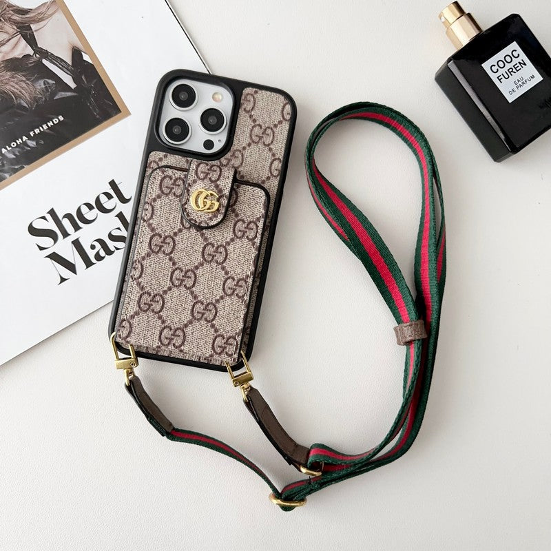 Card Bag Crossbody Chain iPhone Case 029