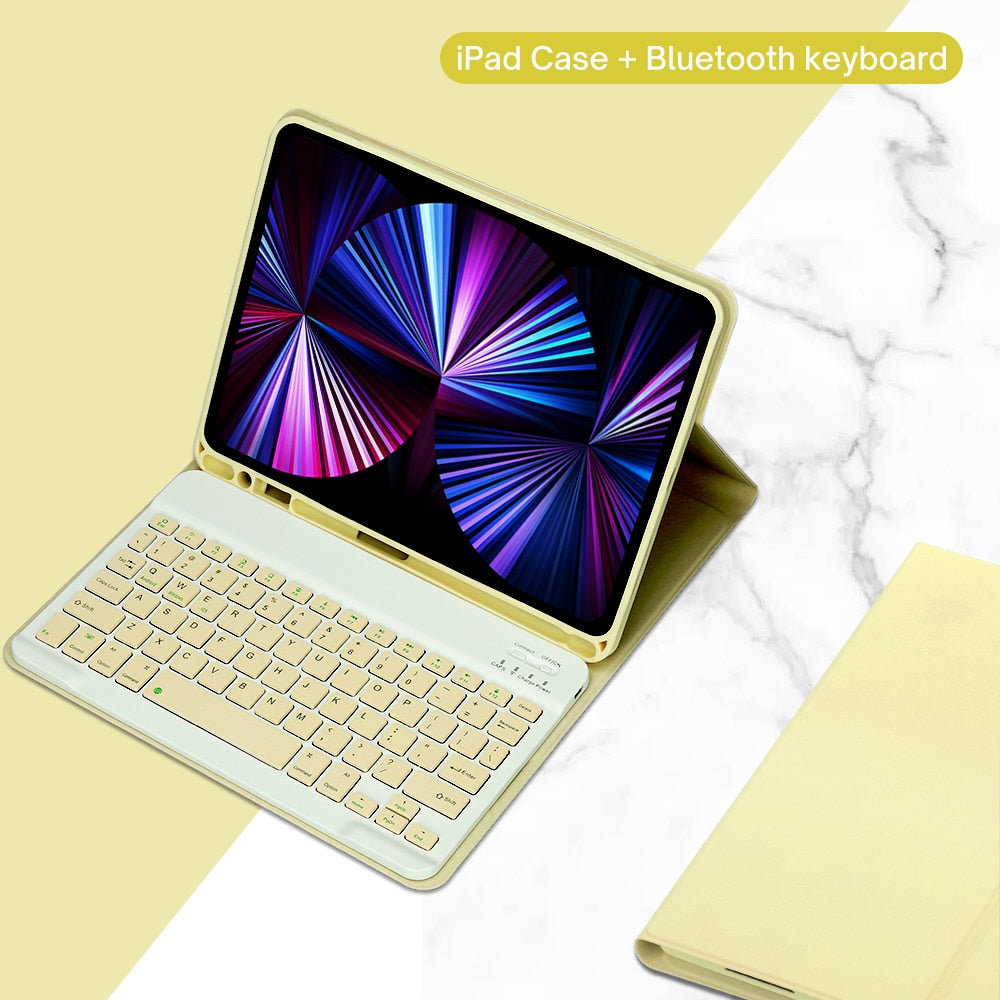 PU Leather iPad Case with Stand and Keyboard