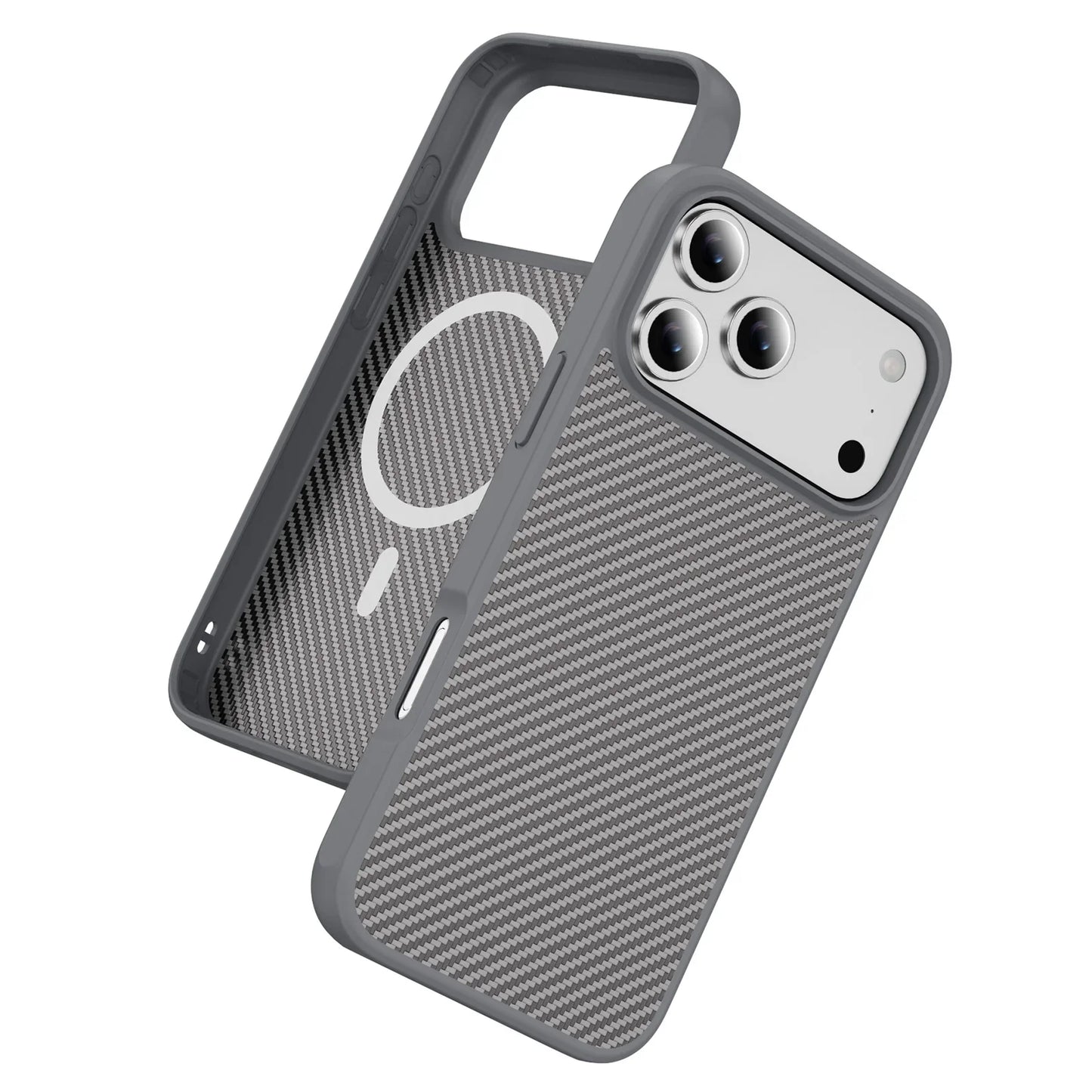 Thin Carbon Fiber Texture Magnetic Hard Case For Magsafe For iPhone 17 /16 /15 /14