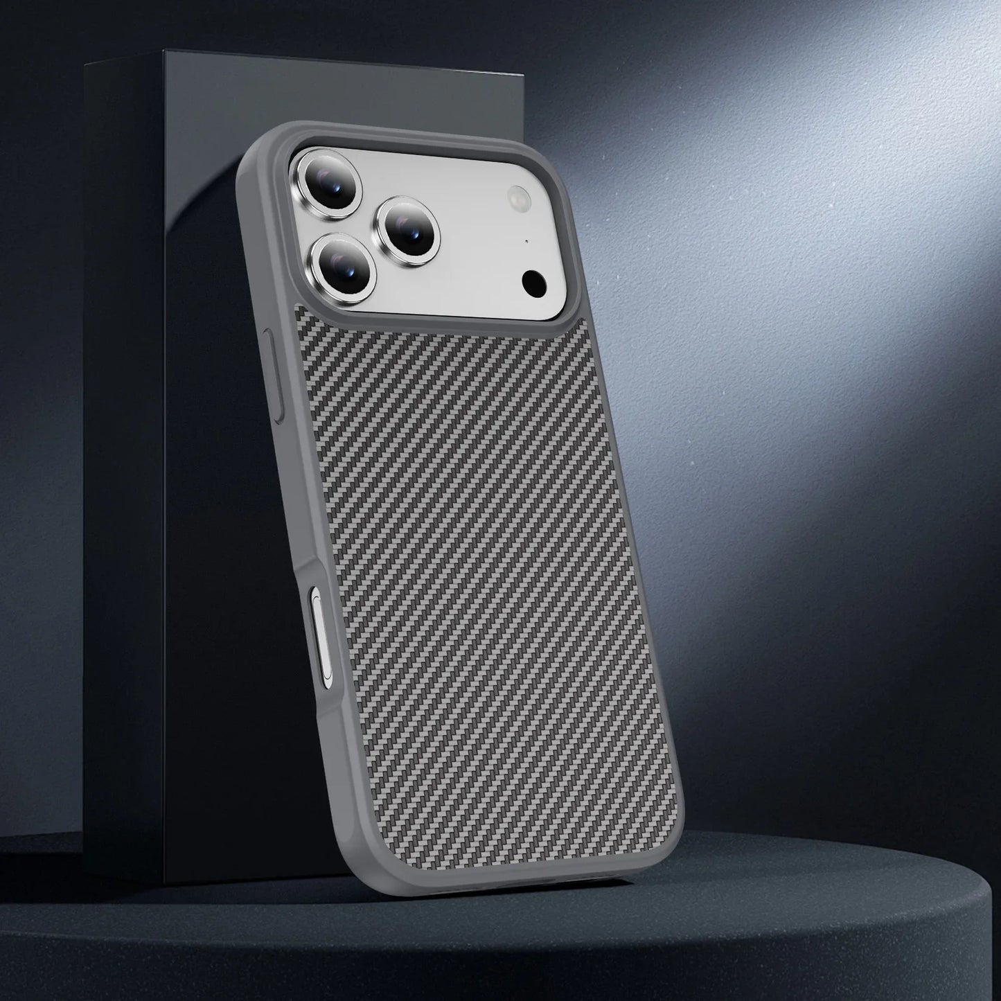Thin Carbon Fiber Texture Magnetic Hard Case For Magsafe For iPhone 17 /16 /15 /14