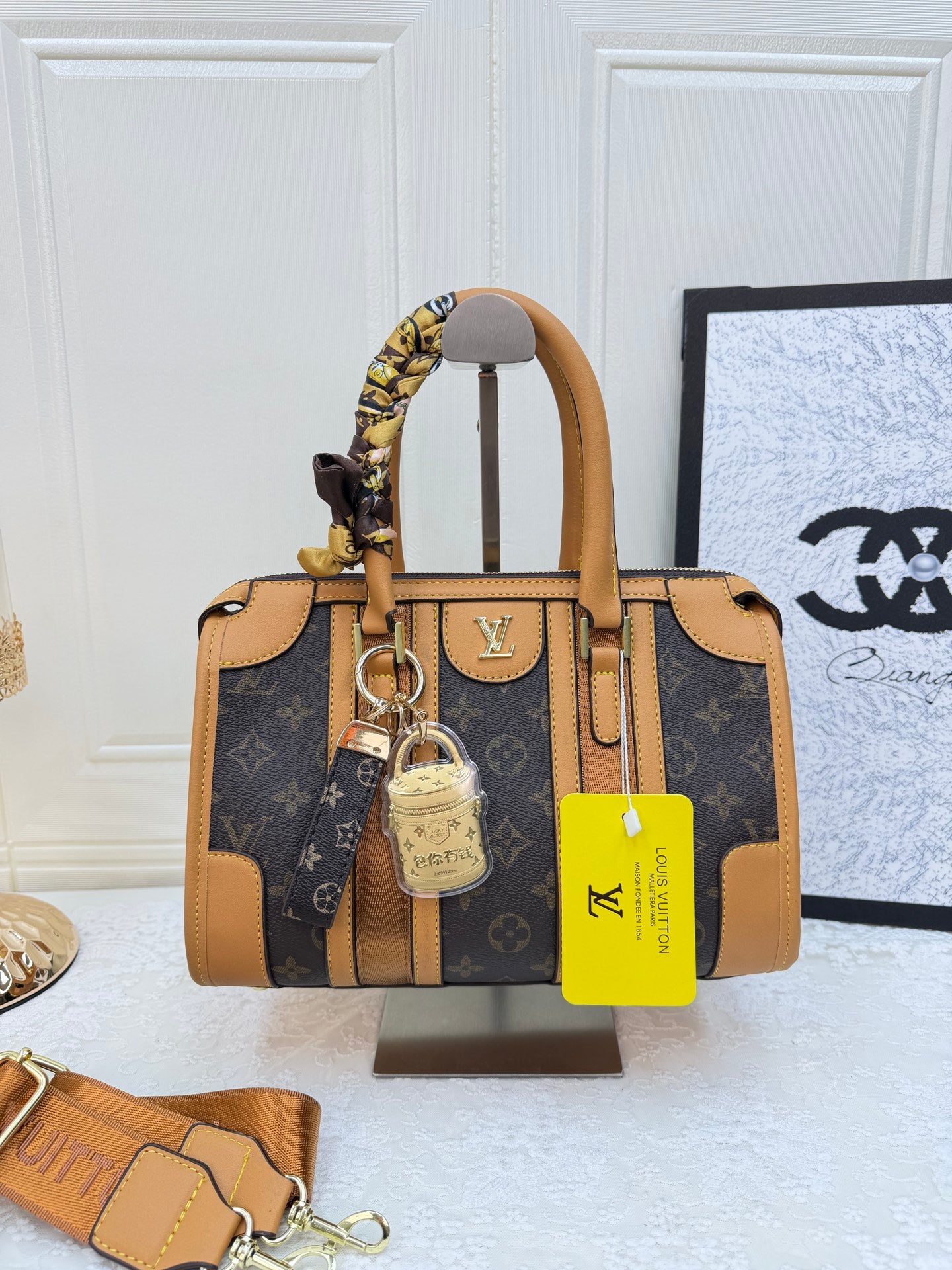 Black & Color-Block Textured Handbag Set - Metal Accent Multi-Purpose Bags