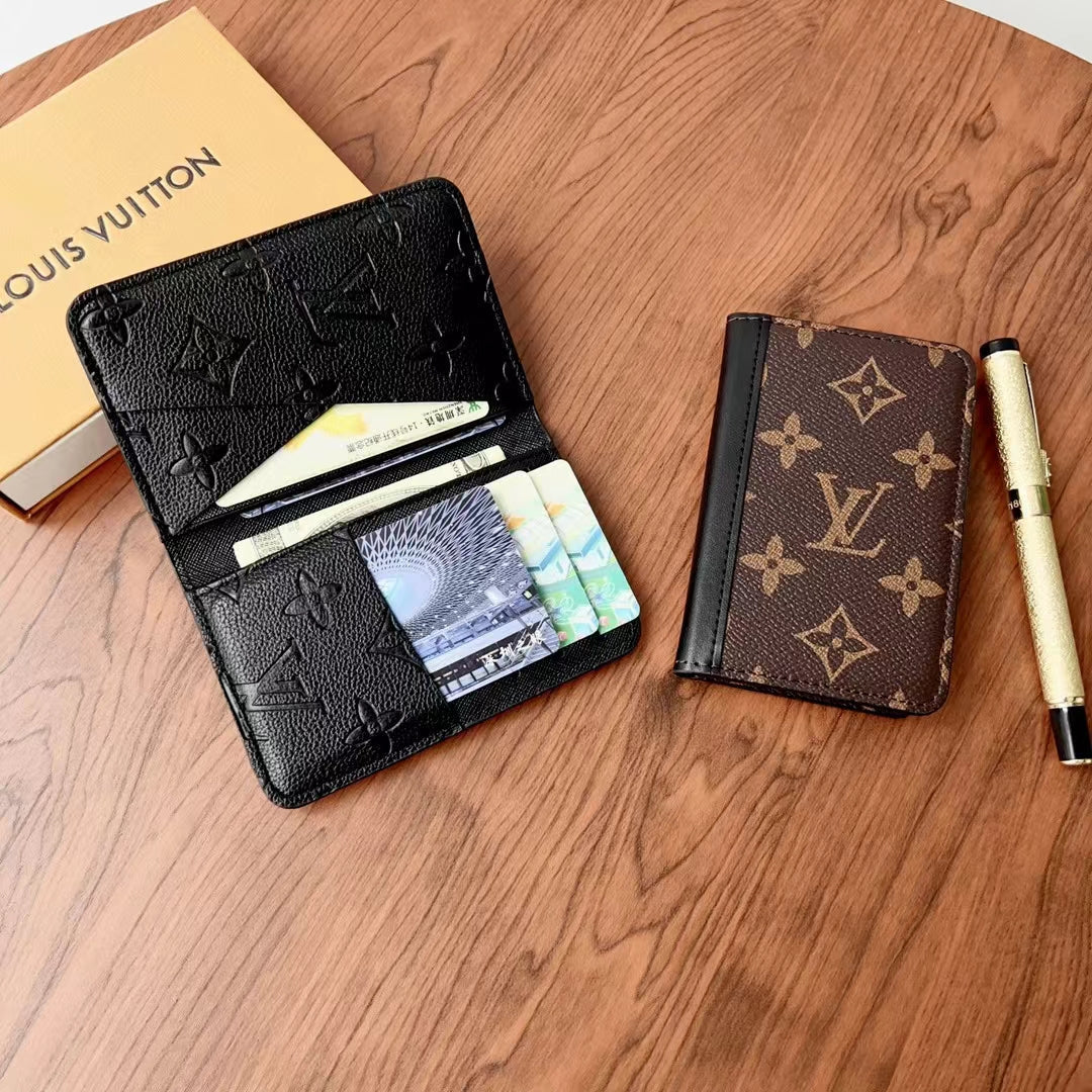 Elegant Checkered & Monogram Wallets
