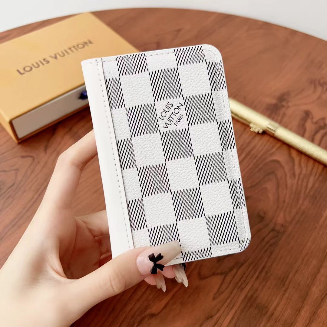 Elegant Checkered & Monogram Wallets