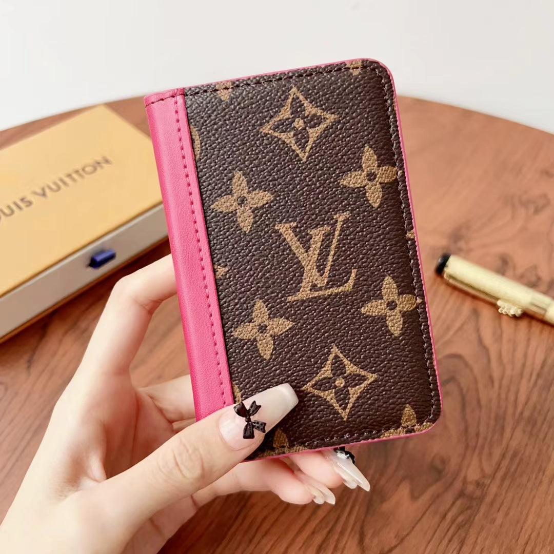 Elegant Checkered & Monogram Wallets