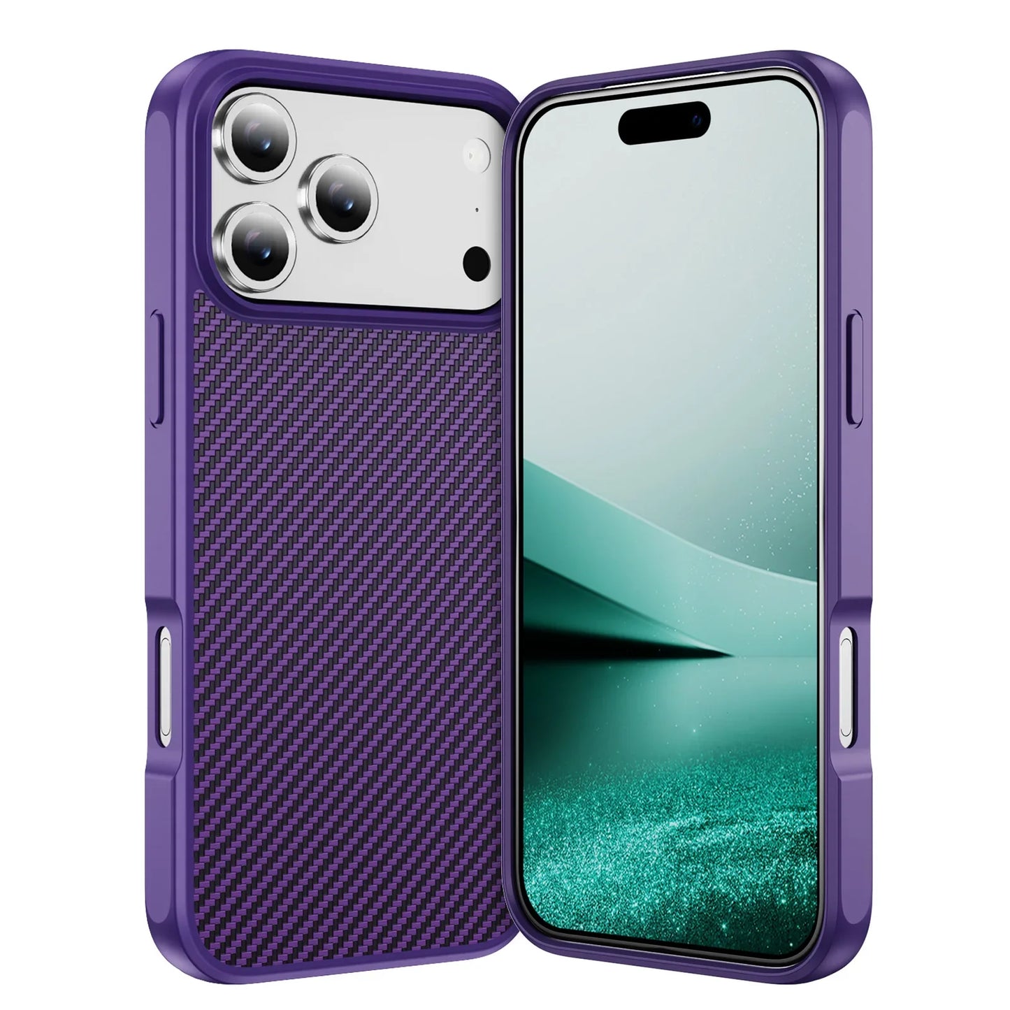 Thin Carbon Fiber Texture Magnetic Hard Case For Magsafe For iPhone 17 /16 /15 /14