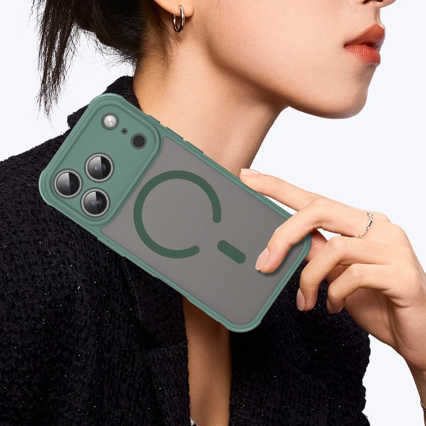 Shockproof Skin feel Matte Translucent Magnetic Case For iPhone 17 /16 /15 /14