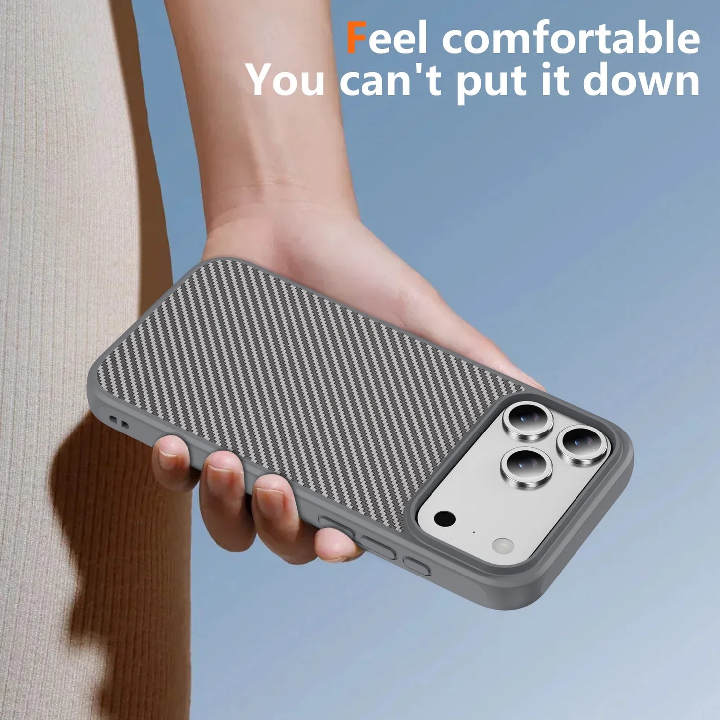 Thin Carbon Fiber Texture Magnetic Hard Case For Magsafe For iPhone 17 /16 /15 /14