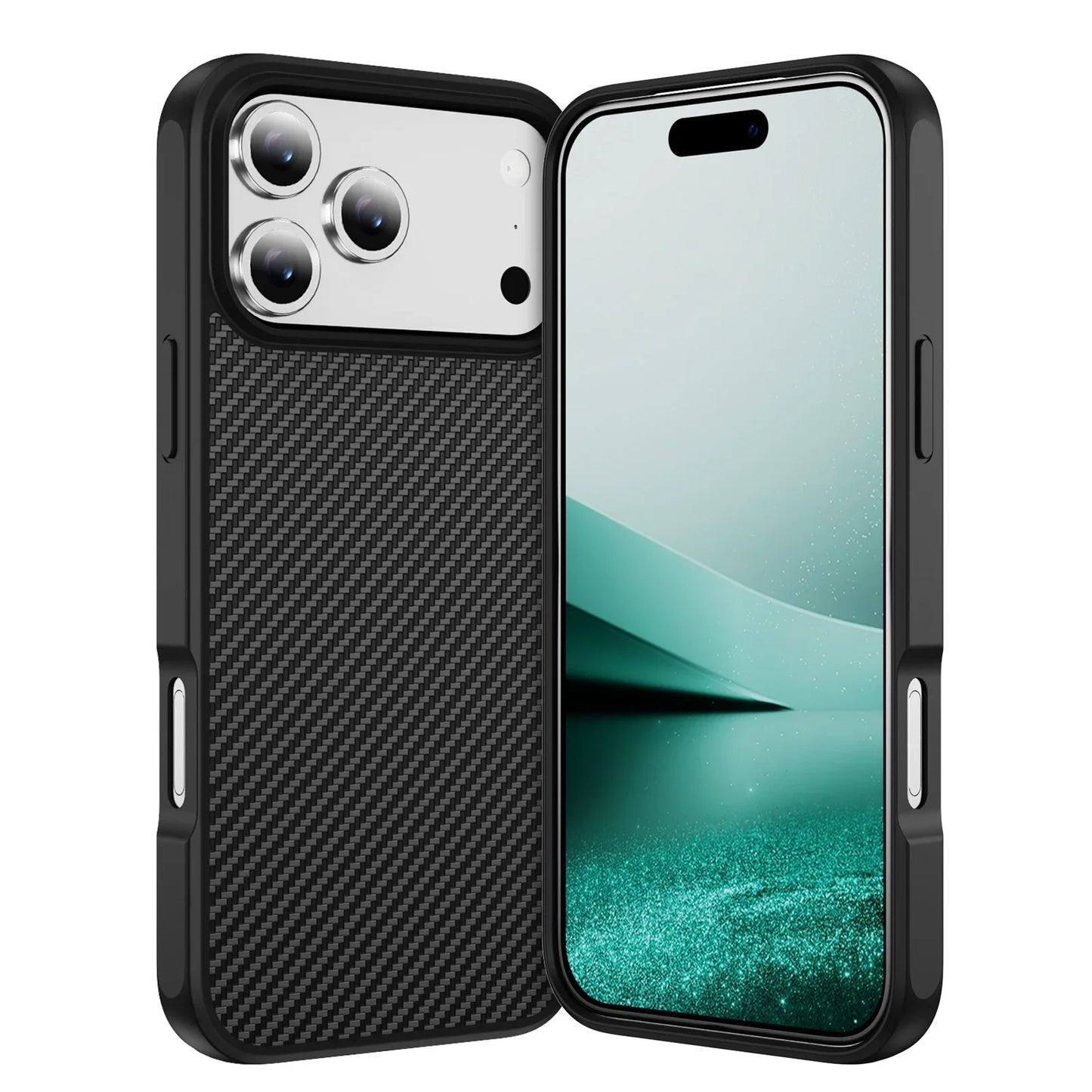Thin Carbon Fiber Texture Magnetic Hard Case For Magsafe For iPhone 17 /16 /15 /14