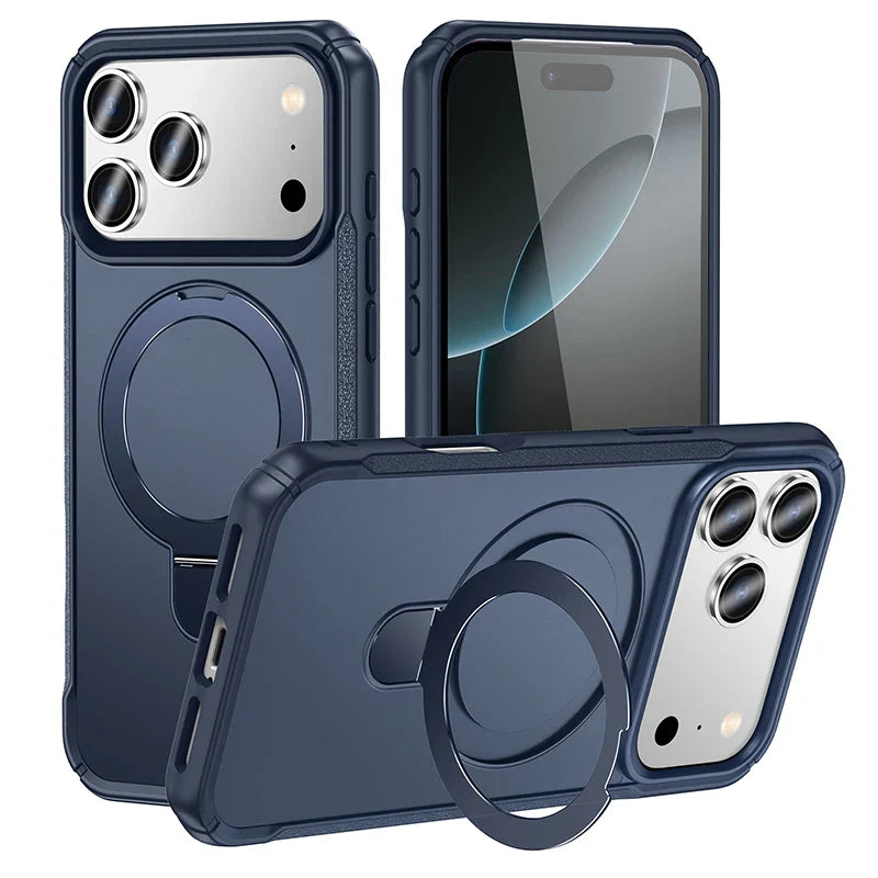 Metal Ring Stand  Magnetic Case Wireless Charger Cover Funds For Magsafe IPhone 17/ 16 /15 14