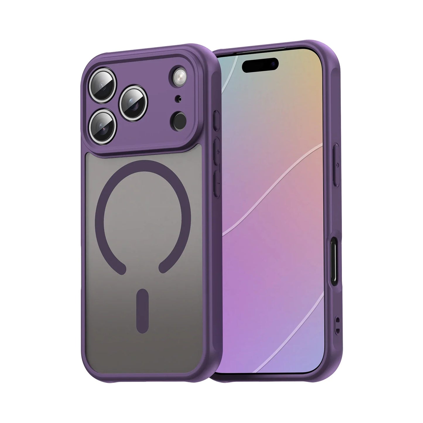 Shockproof Skin feel Matte Translucent Magnetic Case For iPhone 17 /16 /15 /14
