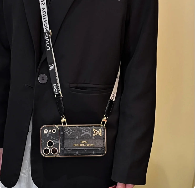 New Classic Luxury Card Holder Phone Case for iPhone Series